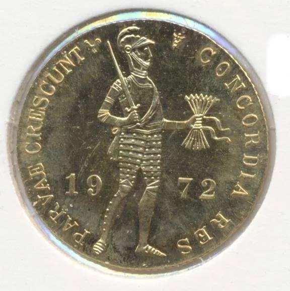 Nederland Gouden Dukaat 1972, Ophalen of Verzenden, Goud