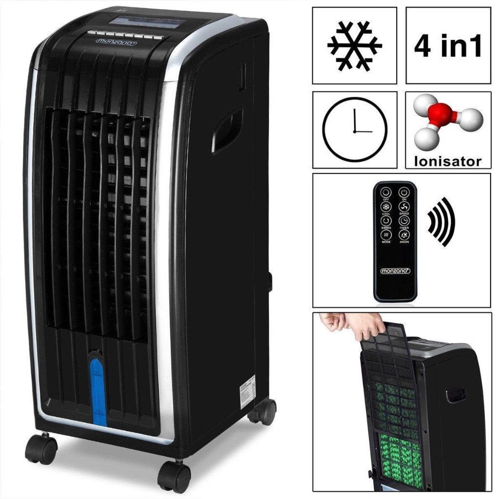 4 in 1 mobiele airkoeler, 7 Liter, ventilator SHOWMODEL, Minder dan 60 m³, Timer, Nieuw, 3 snelheden of meer