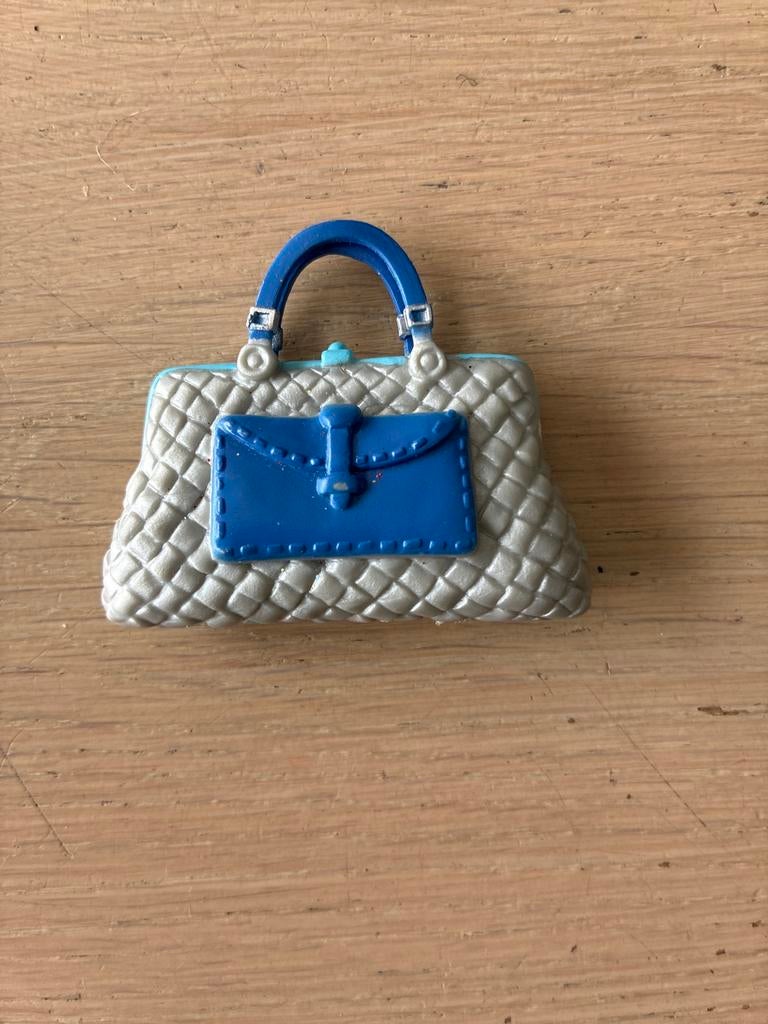 Barbie tasje Kennedy - Blauw/Zilver, Ophalen of Verzenden, Gebruikt, Kleertjes
