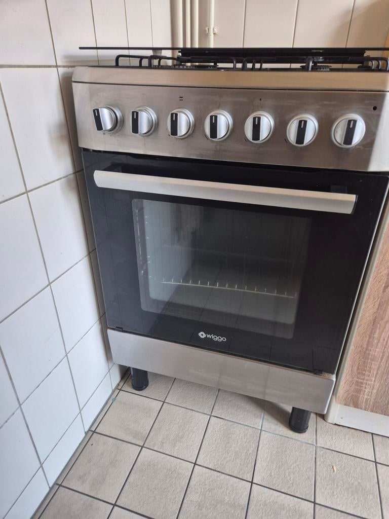 Gasfornuis met electrische oven, Gas, Vrijstaand, 85 tot 90 cm, 4 kookzones