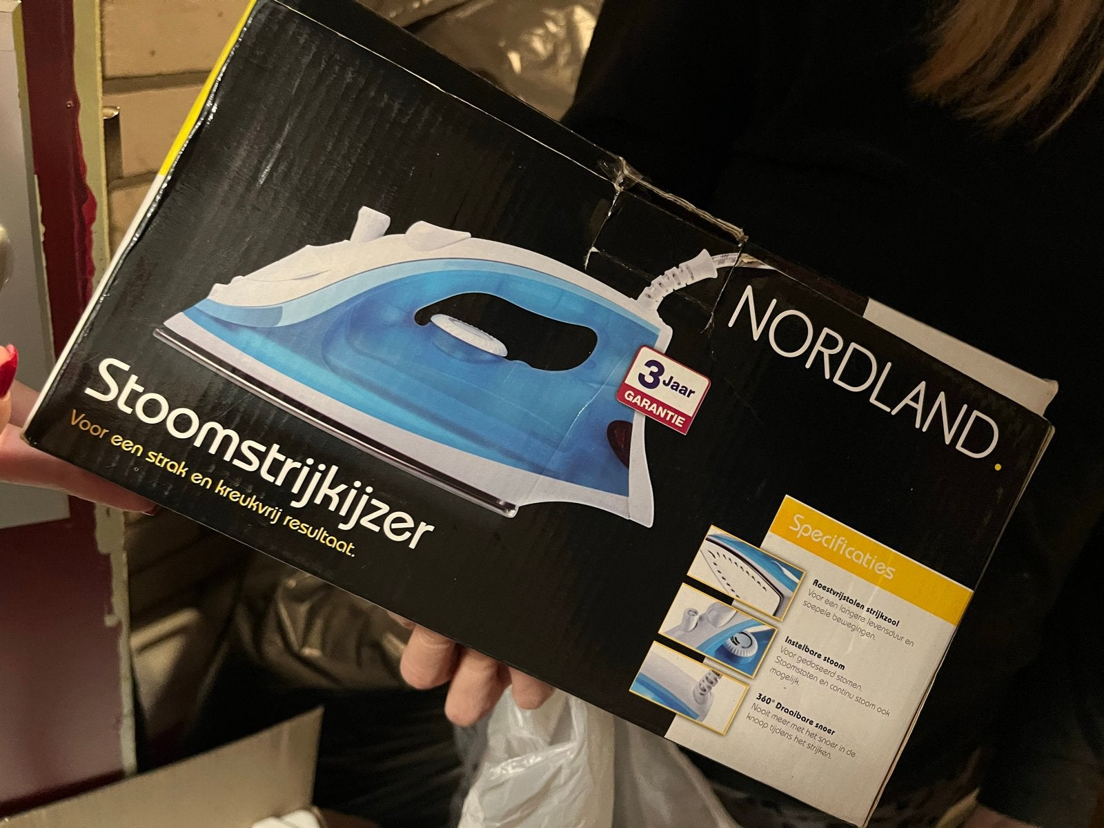 Nordland Stoomstrijkijzer - Nieuw in doos, Ophalen, Nieuw, Strijkijzer met snoer