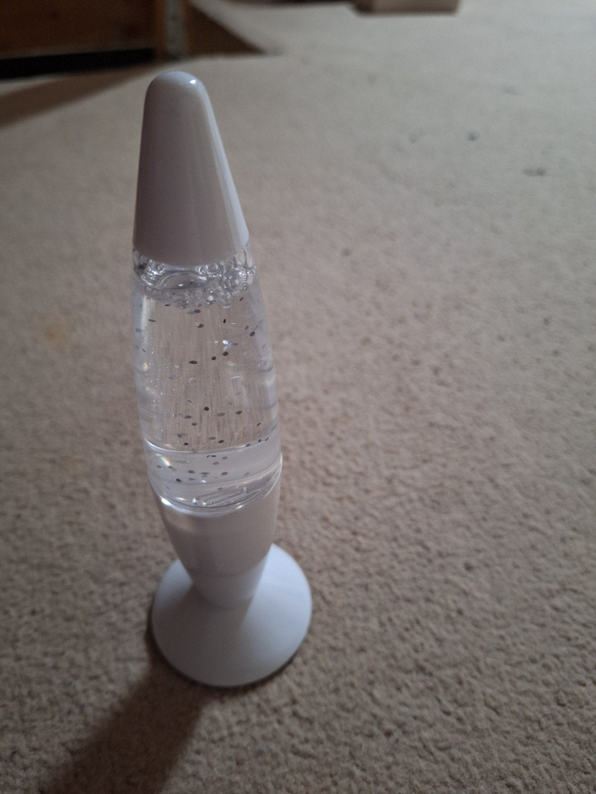 Witte lavalamp met glitters, Ophalen of Verzenden