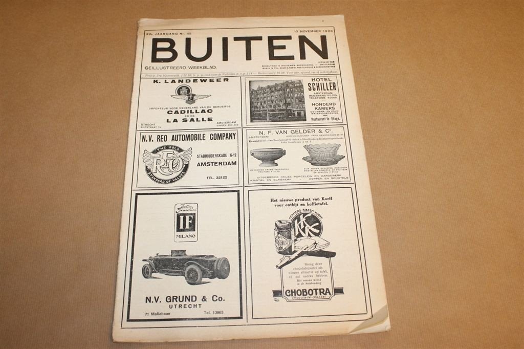 Magazine - Buiten - Nr. 45 - 1928, Verzamelen, Ophalen of Verzenden, 1920 tot 1940, Knipsel(s)
