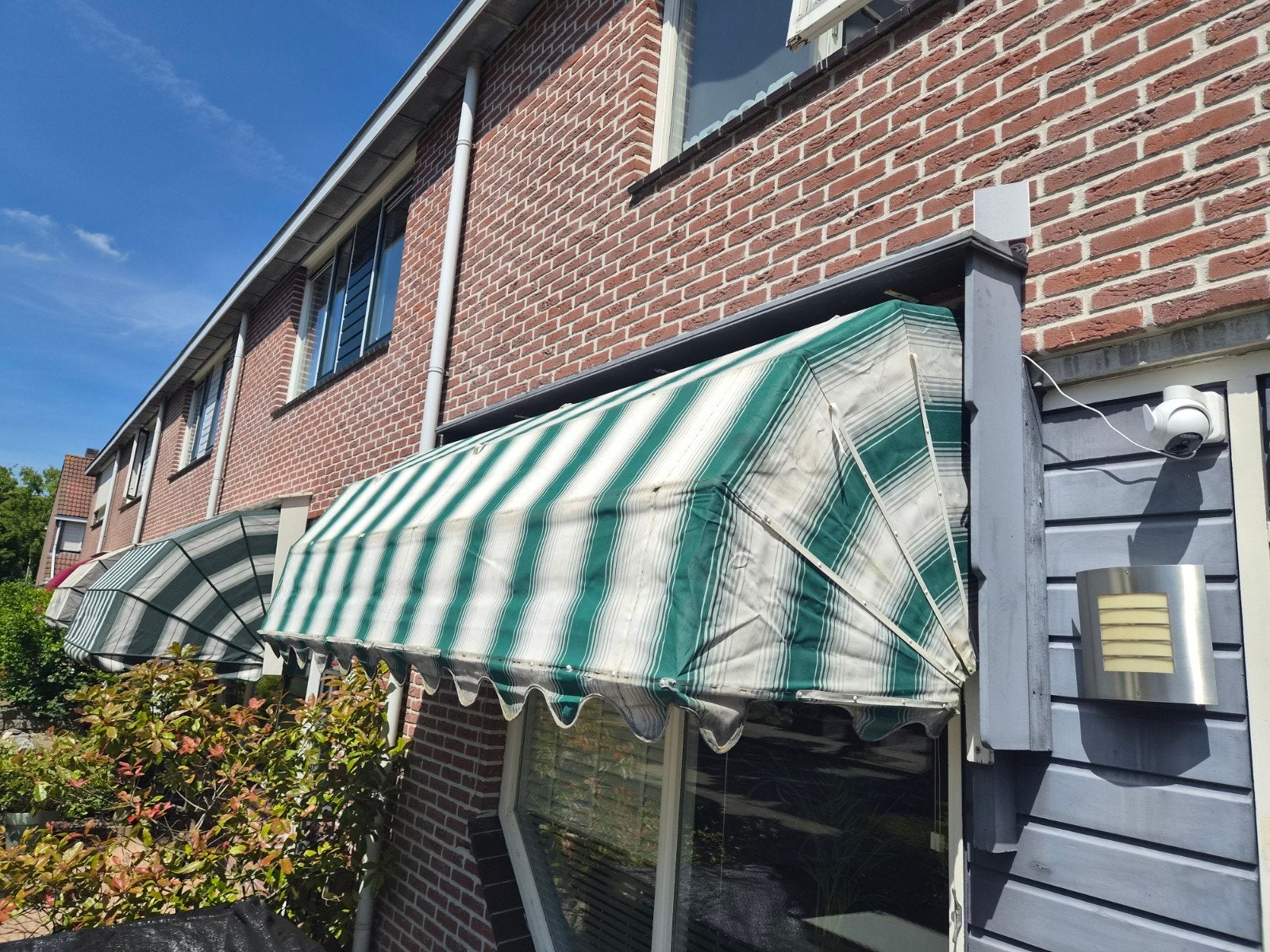 Markies groen/wit gestreept, Gebruikt, Ophalen of Verzenden, Minder dan 250 cm, Markies
