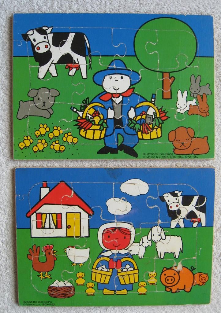 houten puzzeltje Boertje - Dick Bruna, Kinderen en Baby's, Speelgoed | Kinderpuzzels, Gebruikt, 2 tot 4 jaar, 10 tot 50 stukjes