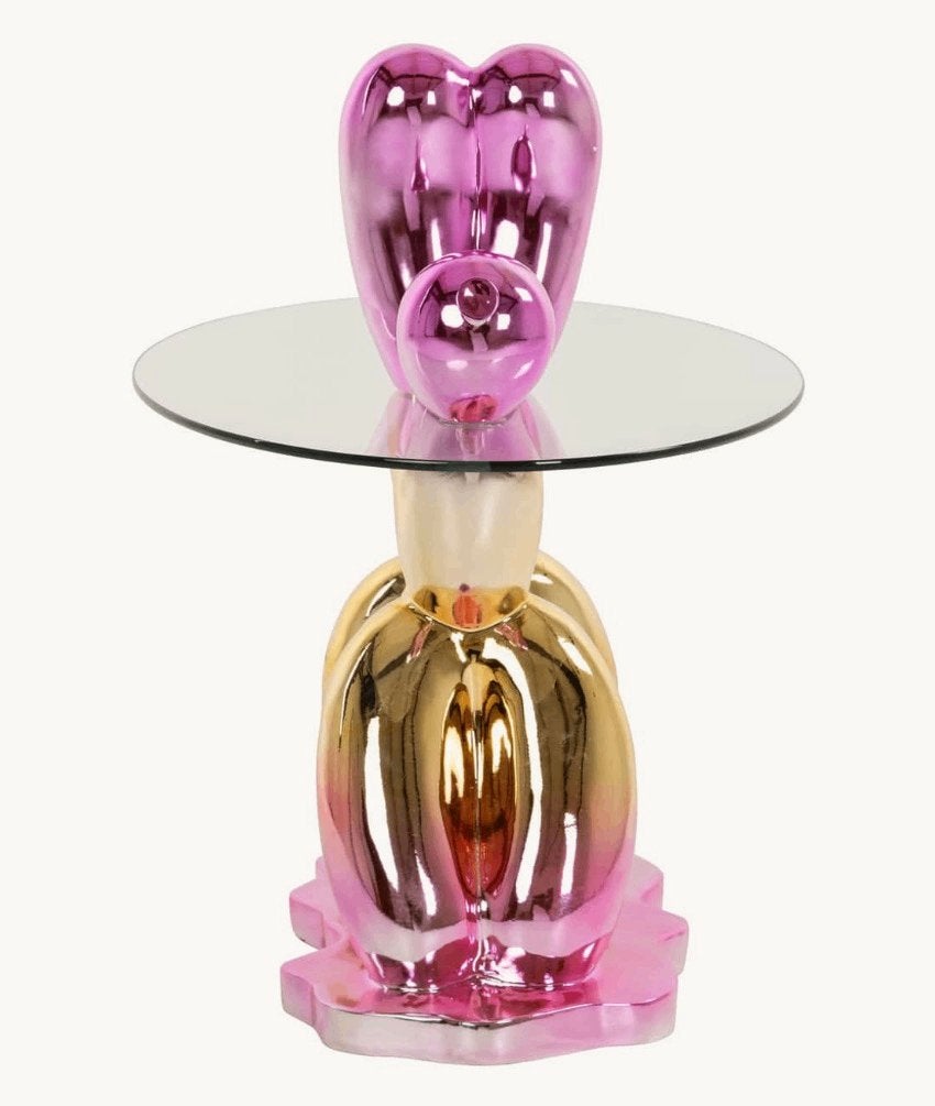 Richmond Interiors bijzettafel Usha roze/ pink, Minder dan 55 cm, Rond, Nieuw, Ophalen