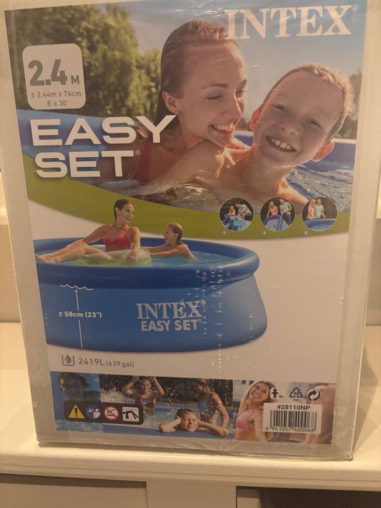 Intex Easyset Opzetzwembad 244x76 cm, Tuin en Terras, Zwembaden, Ophalen, Rond, Nieuw, Opzetzwembad