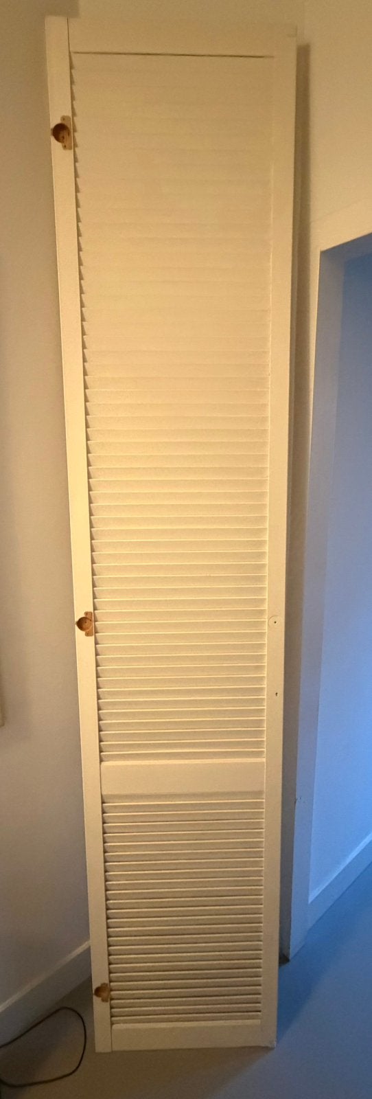 2 stuks louvre deuren 49x241 cm, Doe-het-zelf en Verbouw, Deuren en Horren, Gebruikt, Minder dan 80 cm, 215 cm of meer, Binnendeur
