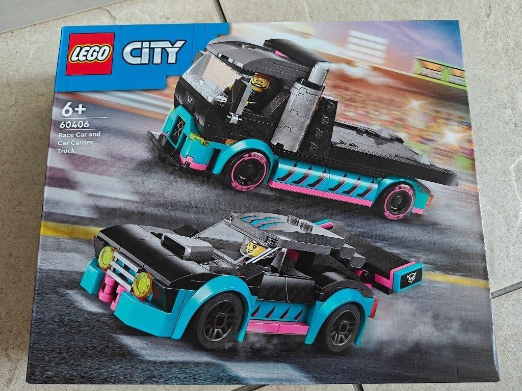 Lego City race car and car carrier, City, Lego, Nieuw, Ophalen of Verzenden