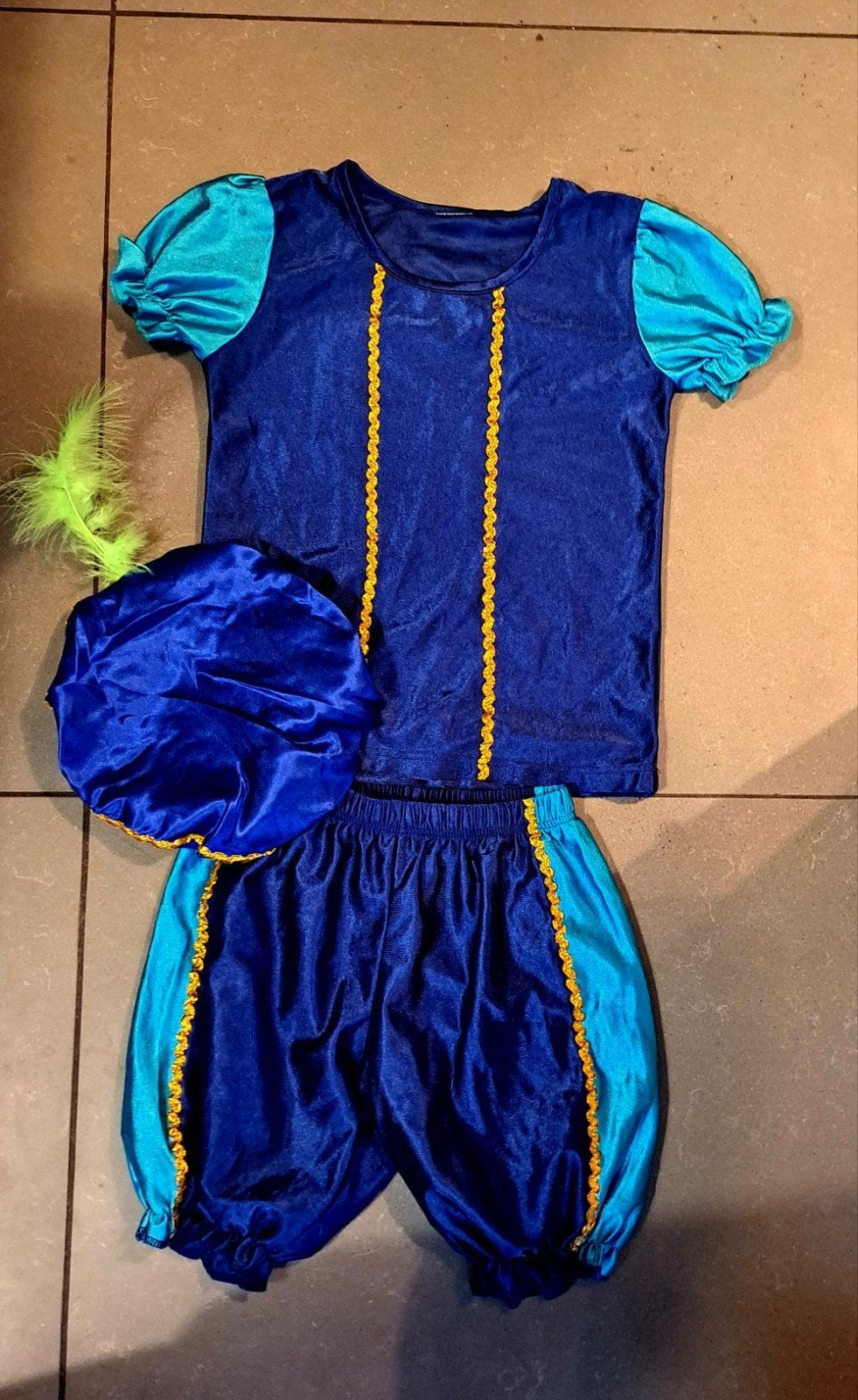 Pietenpak blauw - maat 110/116, Ophalen of Verzenden, Gebruikt, Jongen of Meisje