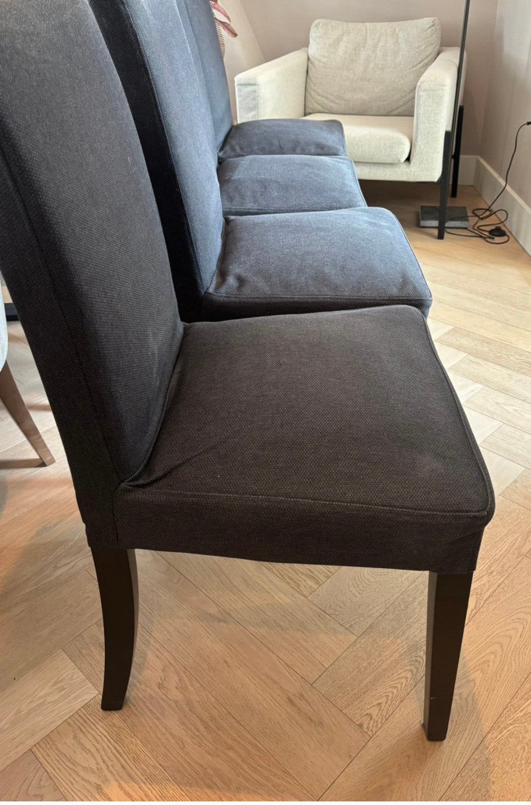 Stoelen 4 stuks, Huis en Inrichting, Stoelen, Ophalen, Gebruikt, Grijs