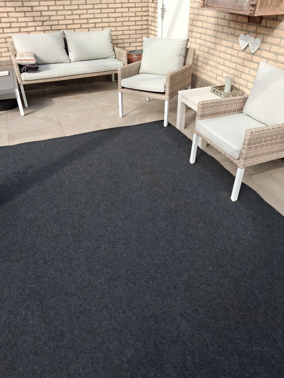 vloerkleed/tapijt zwart 4mx2m, Ophalen, Zwart, 200 cm of meer, Zo goed als nieuw