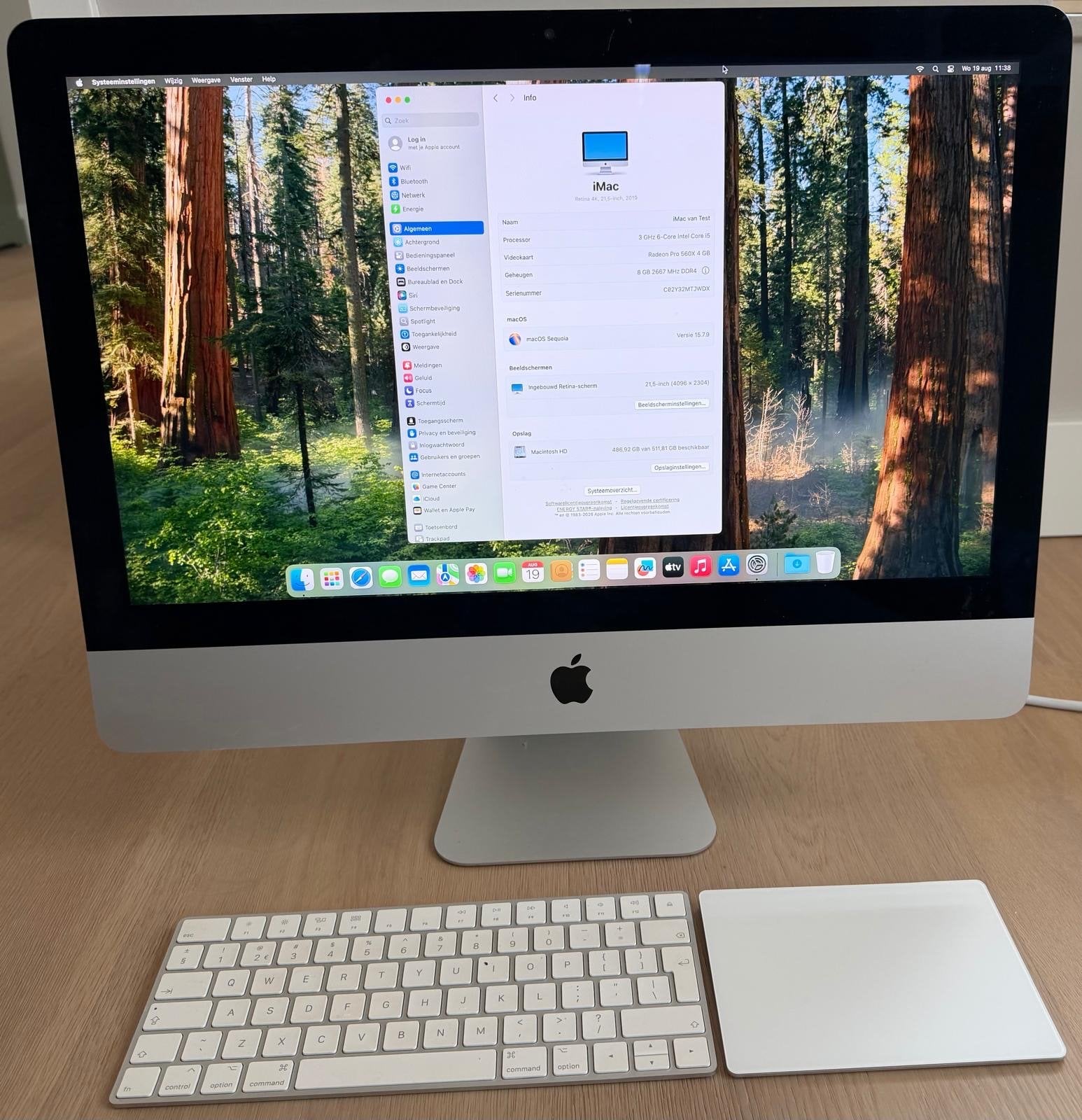 Apple iMac 21.5 inch (2019), Computers en Software, Apple Desktops, Ophalen, Gebruikt, 2 tot 3 Ghz, 8 GB
