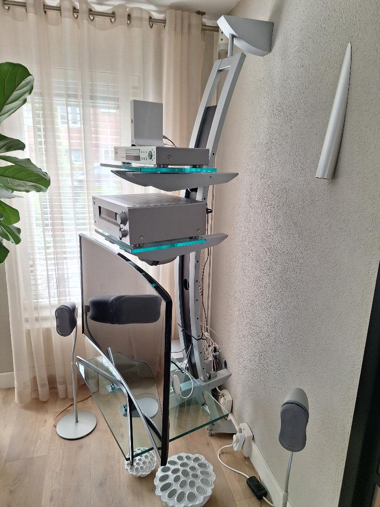 TV meubel / Cinewall / Audio rack, Ophalen, 200 cm of meer, 50 tot 100 cm, Zo goed als nieuw