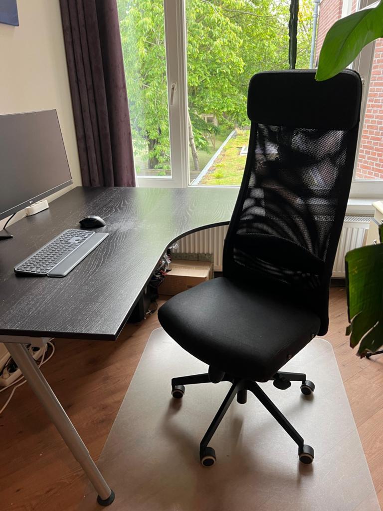 Ikea Markus, Huis en Inrichting, Bureaustoelen, Zo goed als nieuw, Bureaustoel, Zwart, Ergonomisch, Ophalen