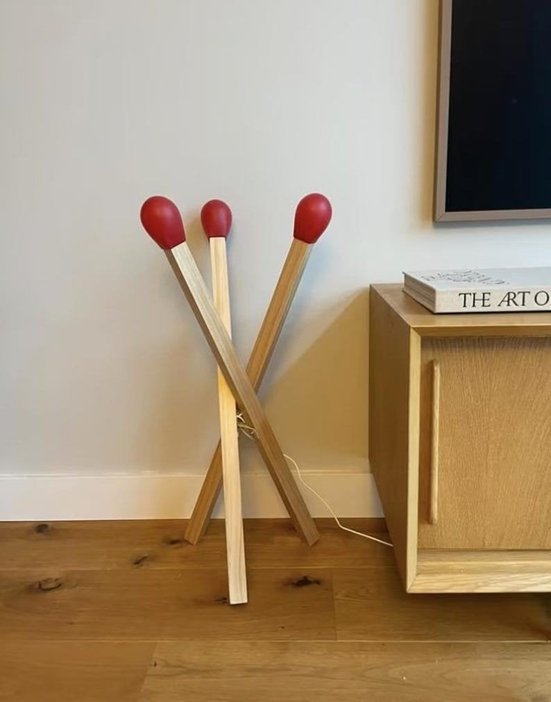 Ikea Matchstick Lucifer LED vloerlamp - Nieuw in doos, Ophalen of Verzenden, Nieuw, Hout, Modern, Speels, Design