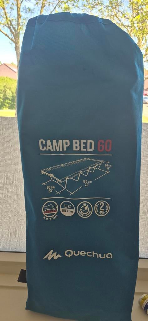 5 veldbedjes (Decathlon, merk Quechua), Caravans en Kamperen, Luchtbedden, Ophalen, Zo goed als nieuw