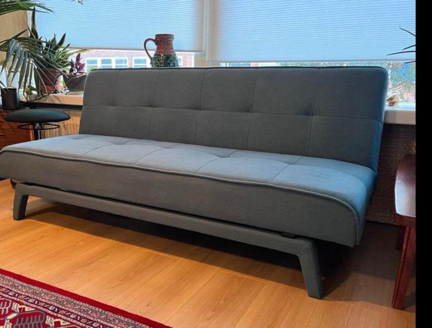 Blauw, net slaapbankje, Ophalen, Blauw, 190 cm of minder, Zo goed als nieuw