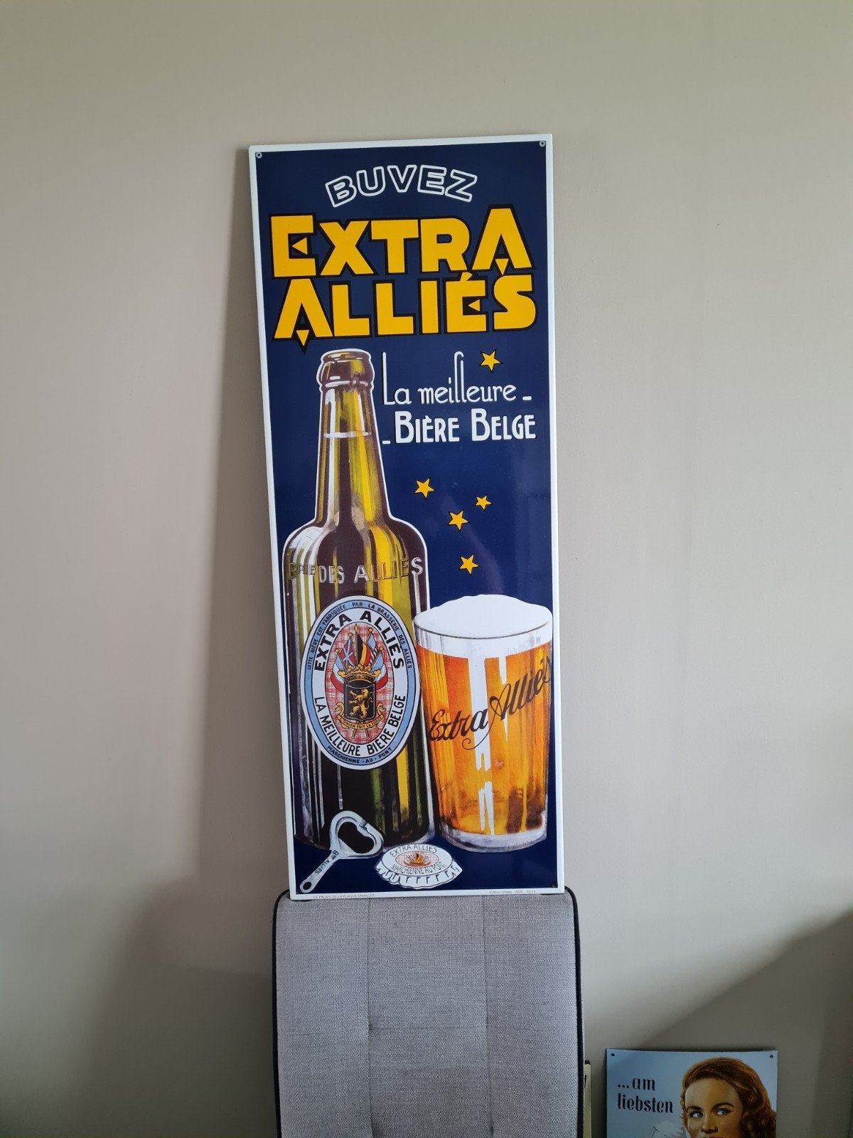 emaille bord extra Allies gelimiteerd, Verzamelen, Biermerken, Ophalen of Verzenden, Reclamebord, Plaat of Schild, Overige merken