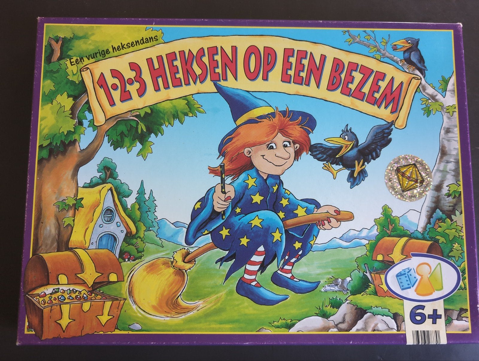 1,2,3 heksen op een bezem, Ophalen of Verzenden