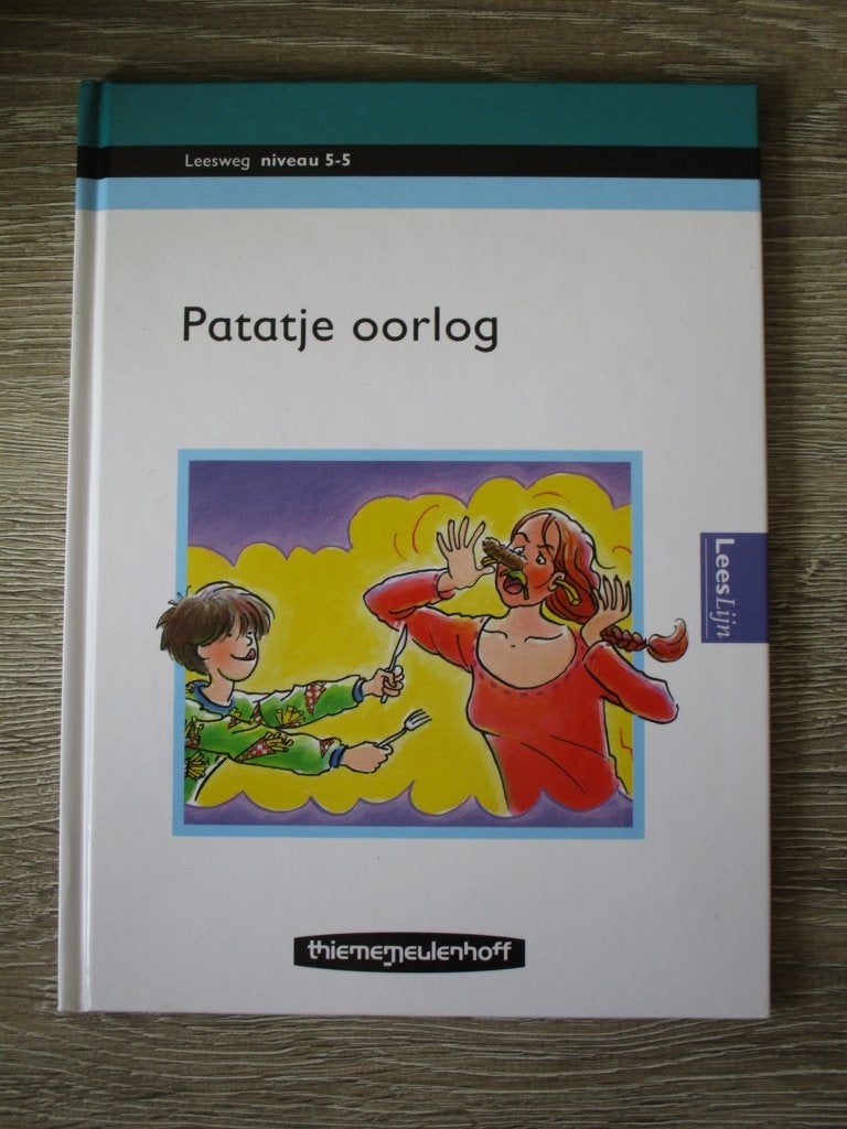 Leesweg niveau 5-5 - Patatje oorlog - Rien Broere, Ophalen of Verzenden, Gelezen, Fictie algemeen