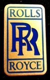 Rolls Royce speld blauw-goudkleur 20 x 11 mm., Verzamelen, Verzenden, Nieuw, Transport, Speldje of Pin
