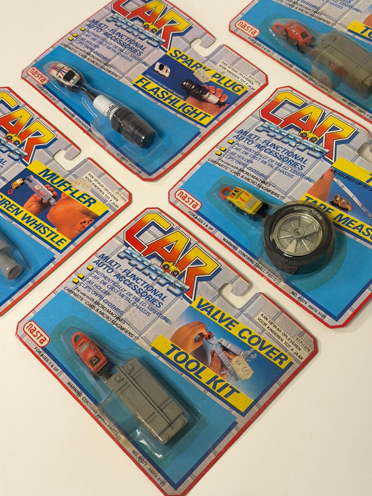 Vintage 1988 Nasta Car Parts Micro Machines NOS speelgoed, P, P, P, Nieuw