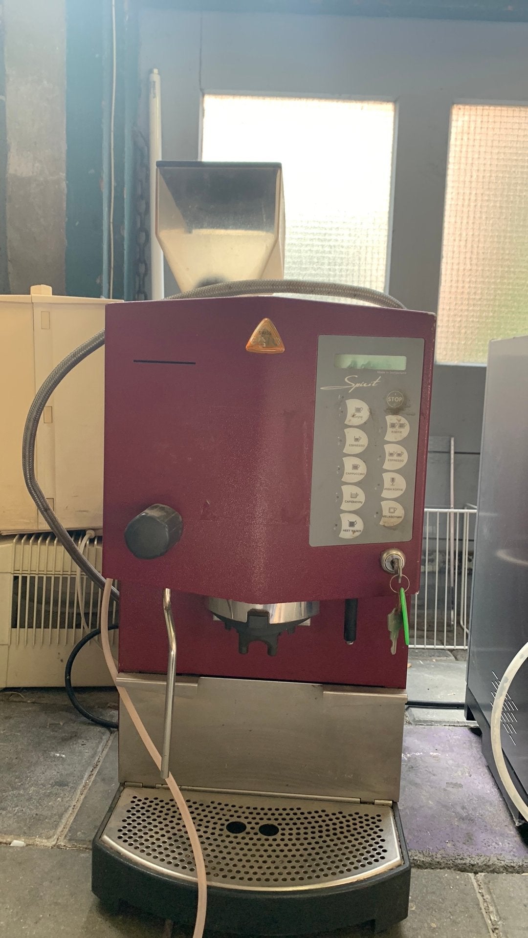 Egro, professionele espresso machine., 10 kopjes of meer, Koffiemachine, Koffiebonen, Niet werkend
