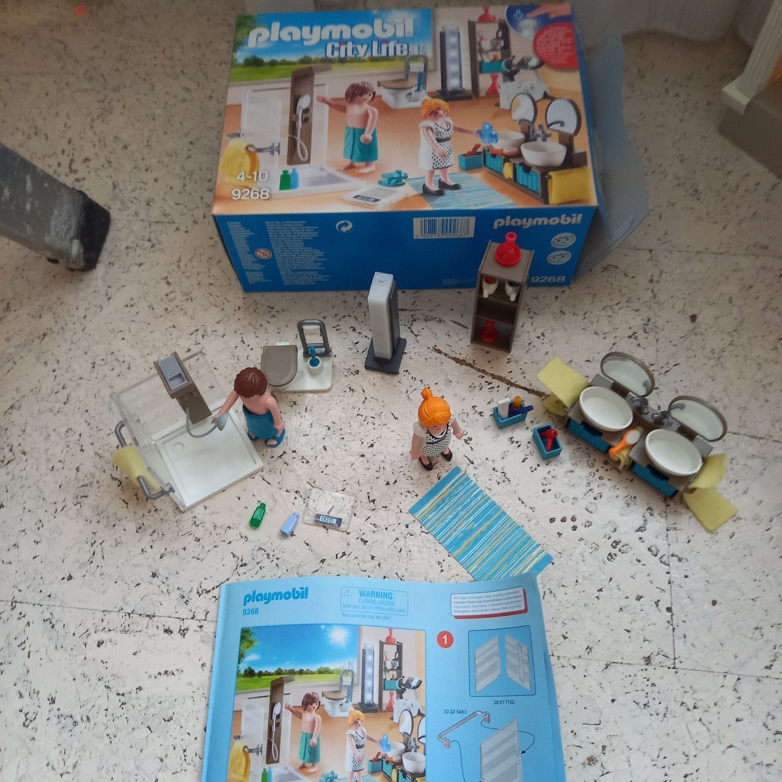 Playmobil City Life Badkamer 9268 - Zo goed als nieuw, Gebouw, Complete set, Ophalen of Verzenden, Zo goed als nieuw