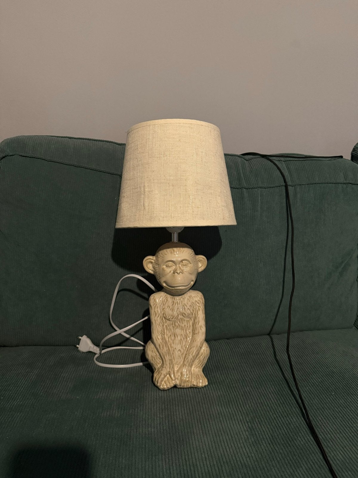 Leuke tafellamp in de vorm van een aap, Gebruikt, Overige merken, Keramiek, Overige stijlen
