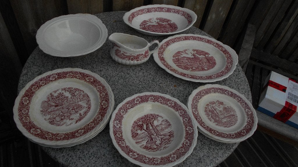 4x engels servies Countryside GRINDLEY SCHALEN B keus, Antiek en Kunst, Antiek | Servies los, Ophalen of Verzenden