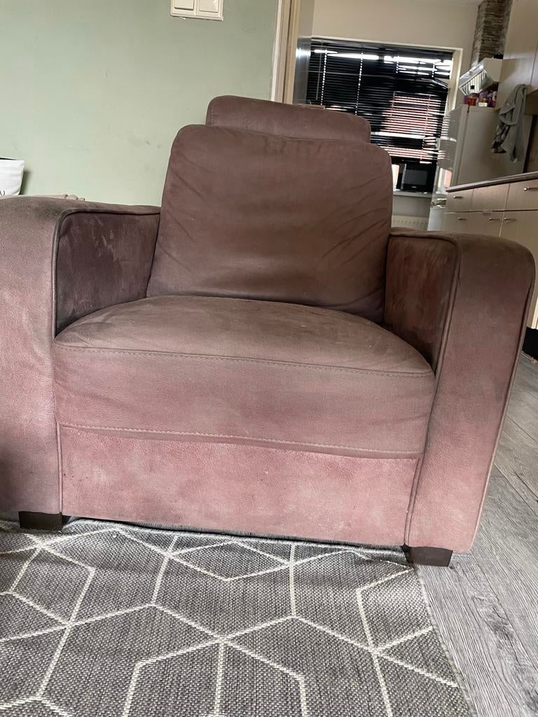Brede stoel oud roze, Ophalen, Eenpersoons, 75 tot 100 cm, Zo goed als nieuw