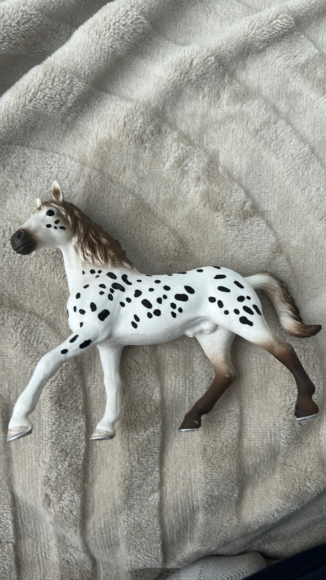 Schleich knabstrupper hengst, Ophalen of Verzenden, Zo goed als nieuw, Paard, Beeldje of Figuurtje