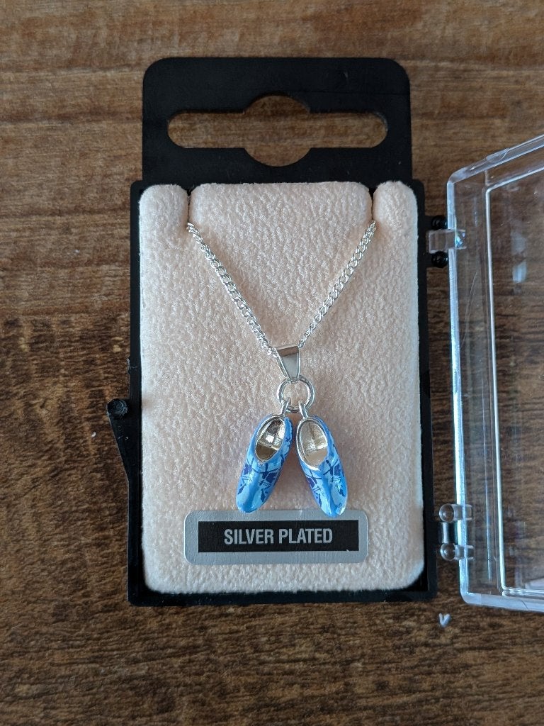 Nieuw Zilveren Klompen ketting hanger - Delfts blauw, Met hanger, Blauw, Nieuw, Ophalen of Verzenden