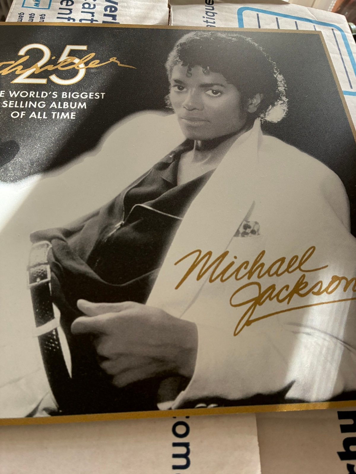 Lp hoes bord michael jackson thriller, -, -, Ophalen of Verzenden, Zo goed als nieuw