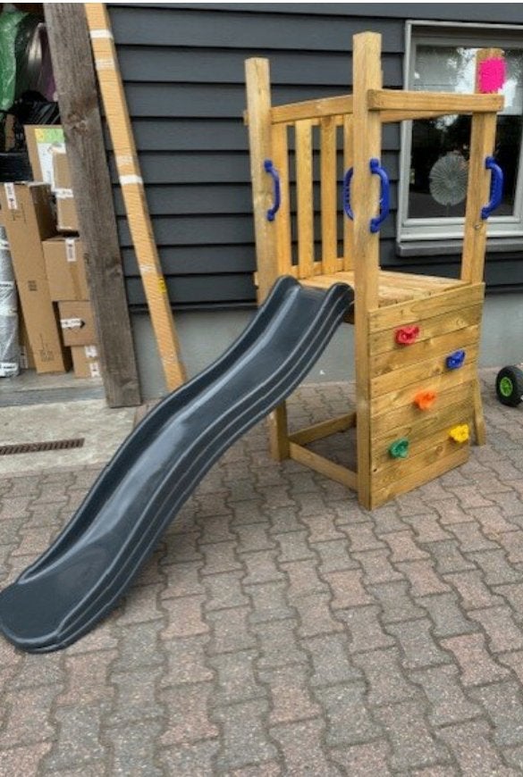 Houten Speeltoestel Irma Groot – Antraciet Glijbaan 175 cm, Kinderen en Baby's, Ophalen, Nieuw, Glijbaan