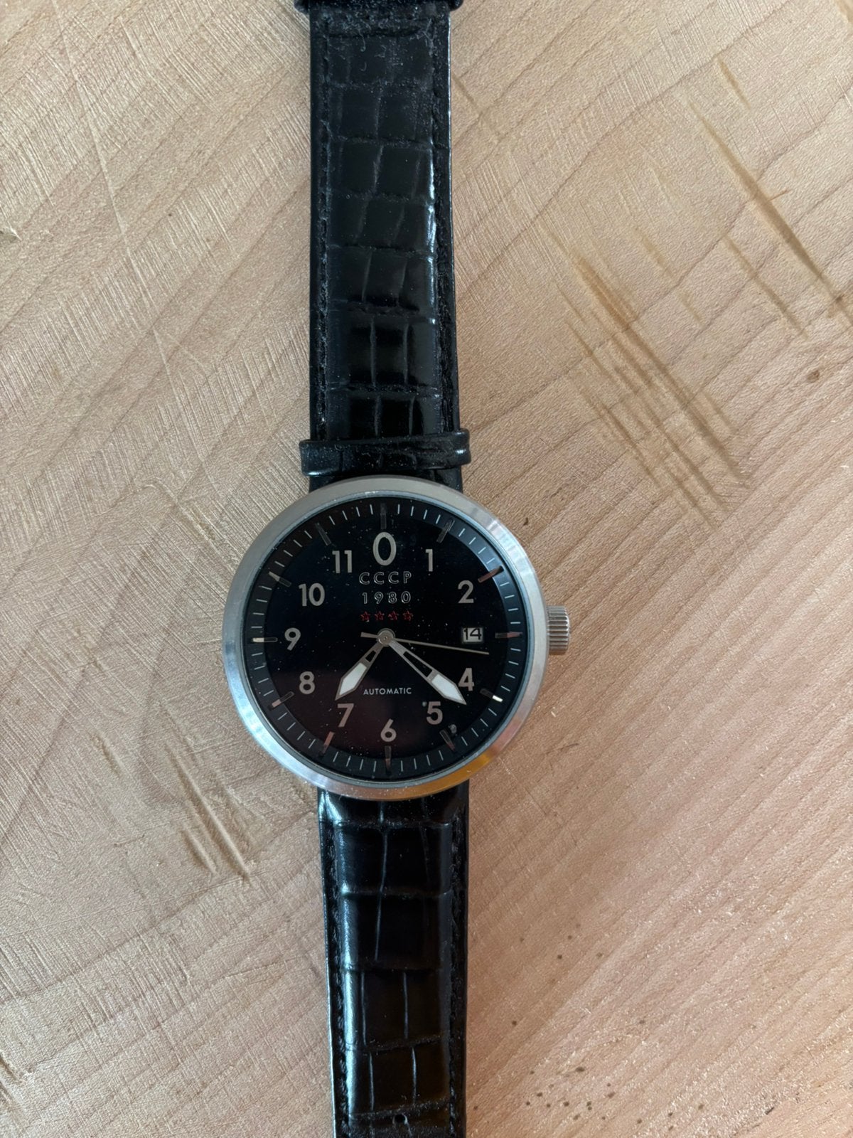 CCCP 1980 Akula Automatic herenhorloge, Ophalen, Zo goed als nieuw, Rood, IOS