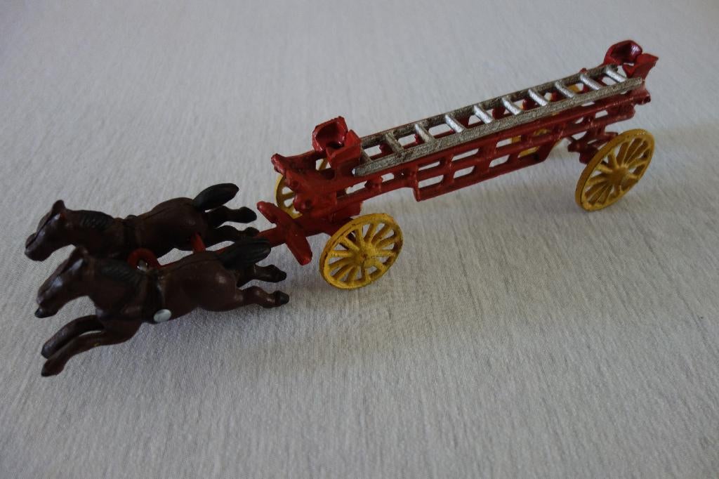 wagen 2 span paarden antiek, Antiek en Kunst, Antiek | Speelgoed, Ophalen of Verzenden