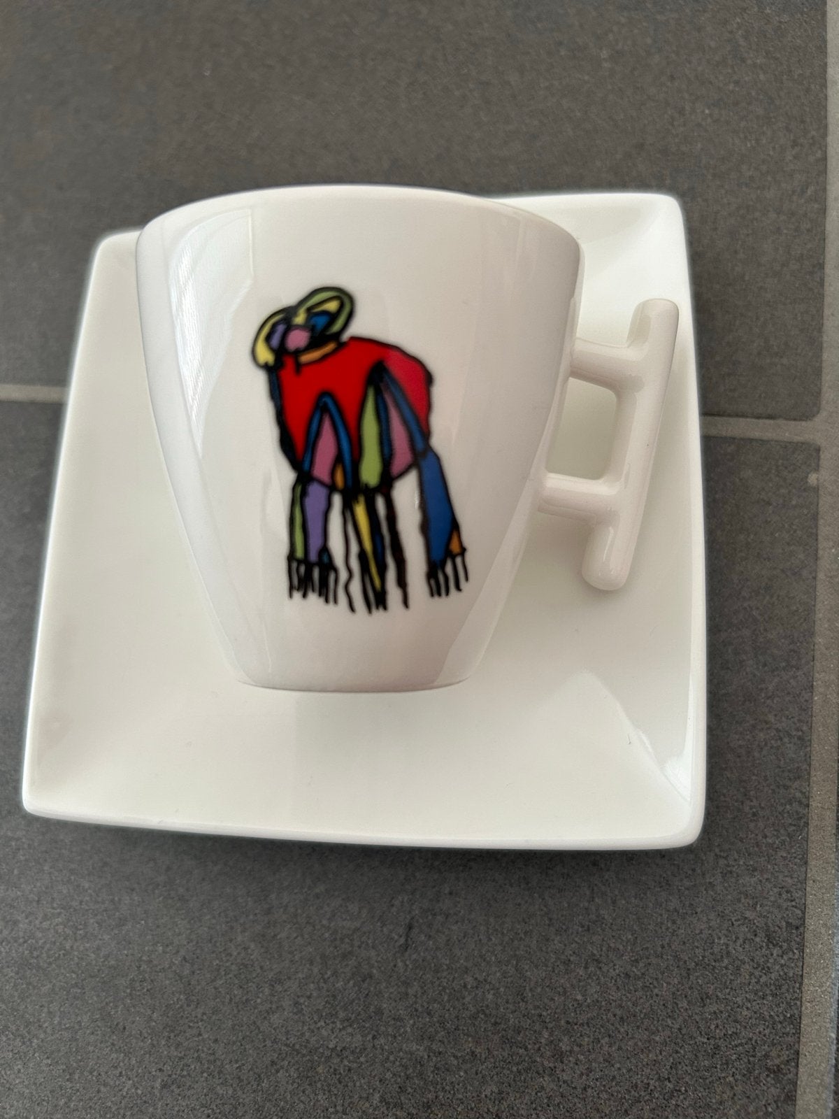 4 espressokopjes van Yong serie Beast, Ophalen of Verzenden, Zo goed als nieuw, Overige stijlen, Kop(pen) en/of Schotel(s)
