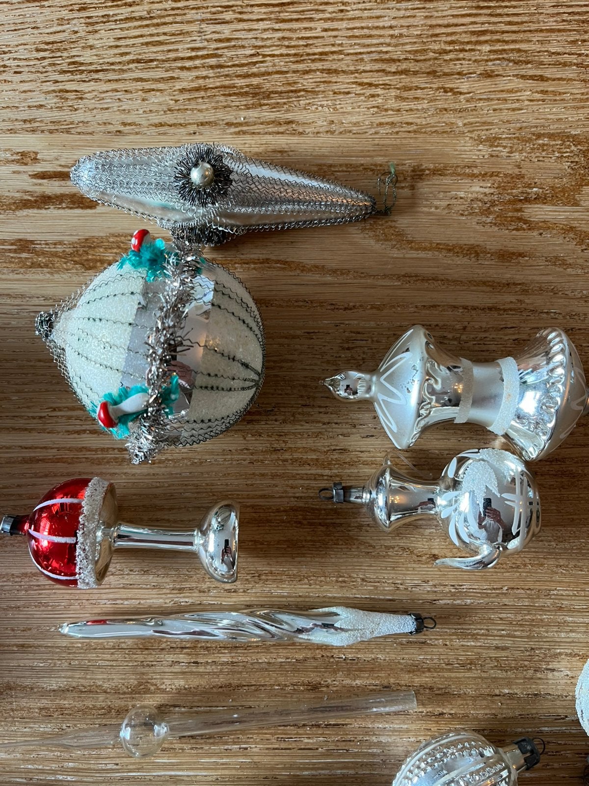 Vintage kerstversiering glas en decoratie – jaren 50/60/70, Diversen, Kerst, Ophalen of Verzenden, Gebruikt