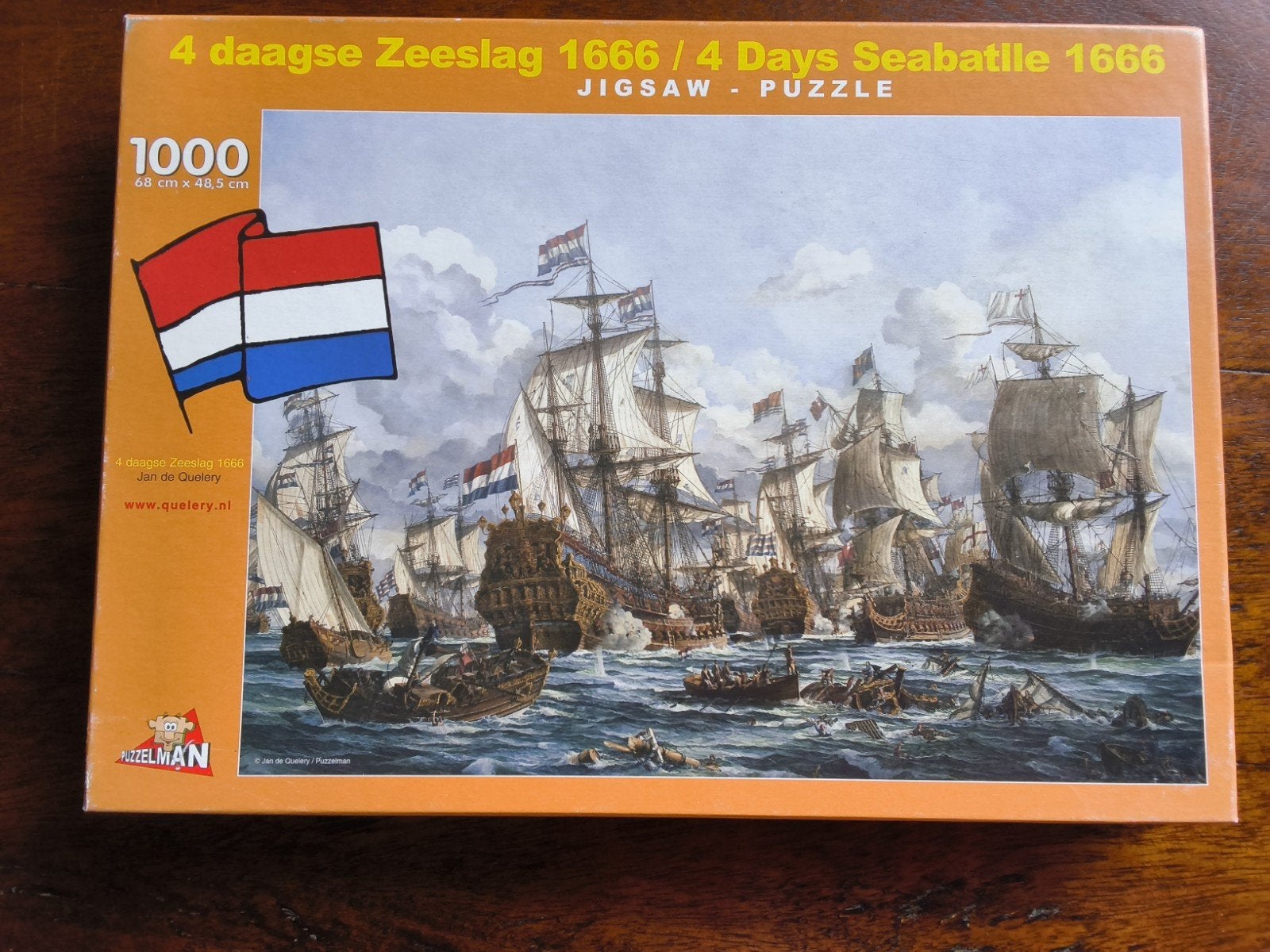 Jigsaw Puzzel 1000 stukjes - 4 Daagse Zeeslag 1666, Ophalen of Verzenden, 500 t/m 1500 stukjes, Gebruikt, Legpuzzel