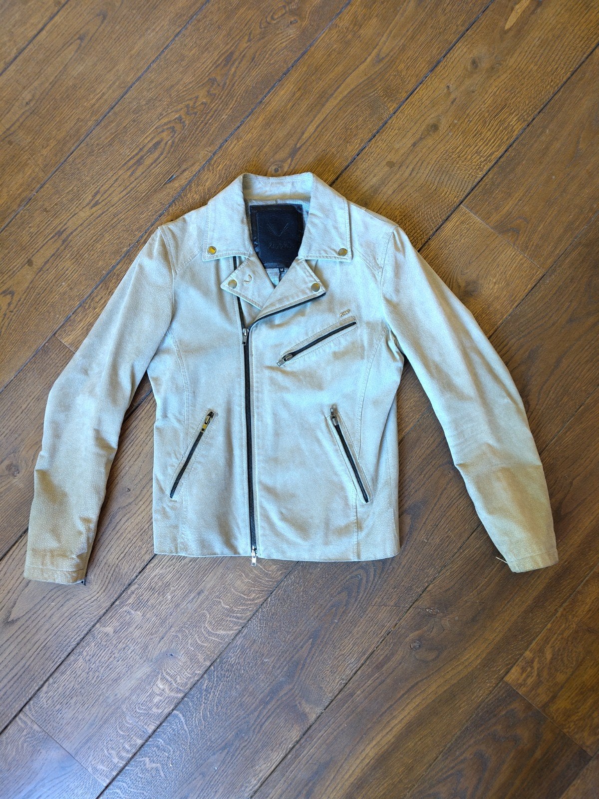 Suede Zuma biker jack lichtgroen (S), Ophalen of Verzenden, Zo goed als nieuw, Zuma, Groen