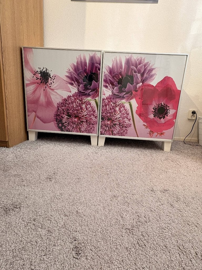 2x IKEA BESTA kast, glazen deuren, zelf te personaliseren!, Ophalen, Met deur(en), Glas, 50 tot 100 cm