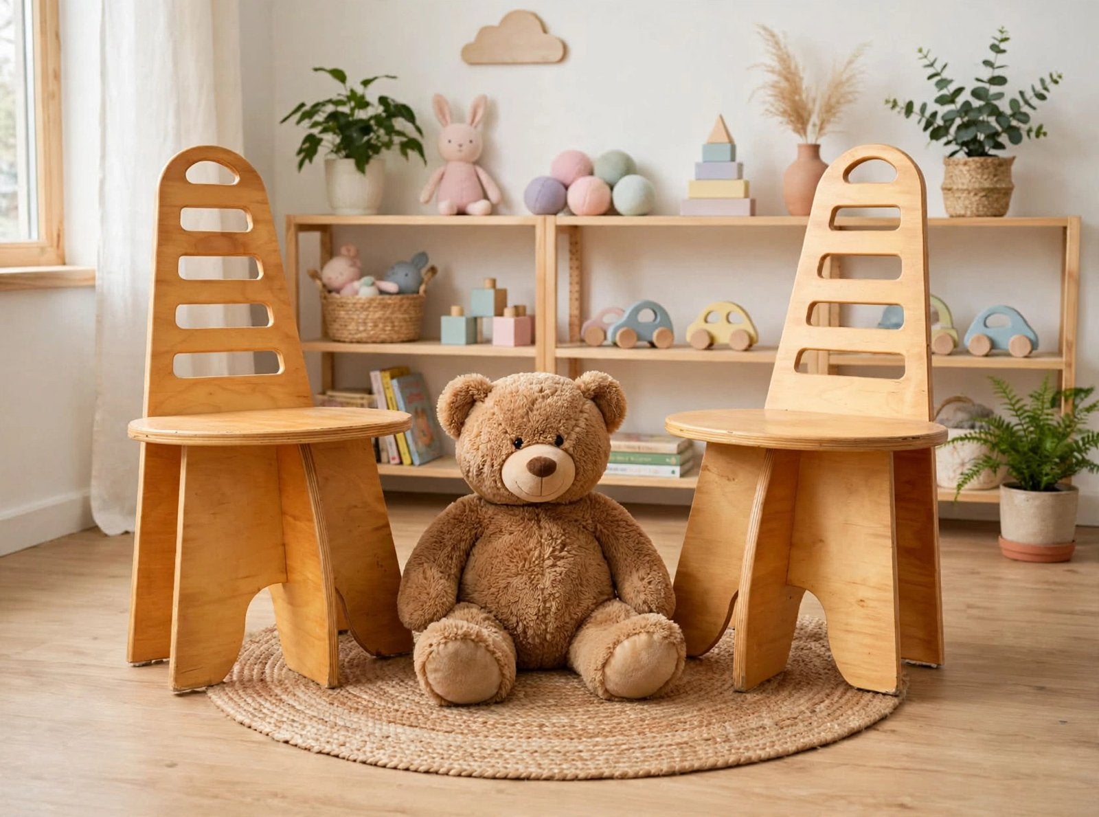 Set van 2 Vintage Multiplex Lundia? kinderstoelen, Ophalen