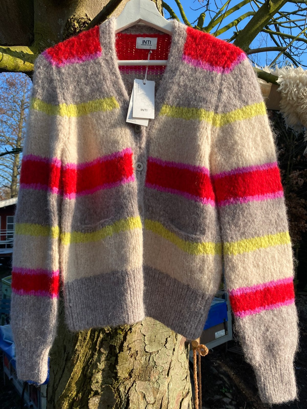 Prachtig wollen vest INTI mt S baby-alpacawol, Verzenden, Nieuw, Maat 36 (S), Meerkleurig