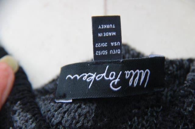 Vest zwart/ grijs Ulla Popken mt 50/52  Vaste prijs, Verzenden, Zwart, Trui of Vest, Ulla Popken