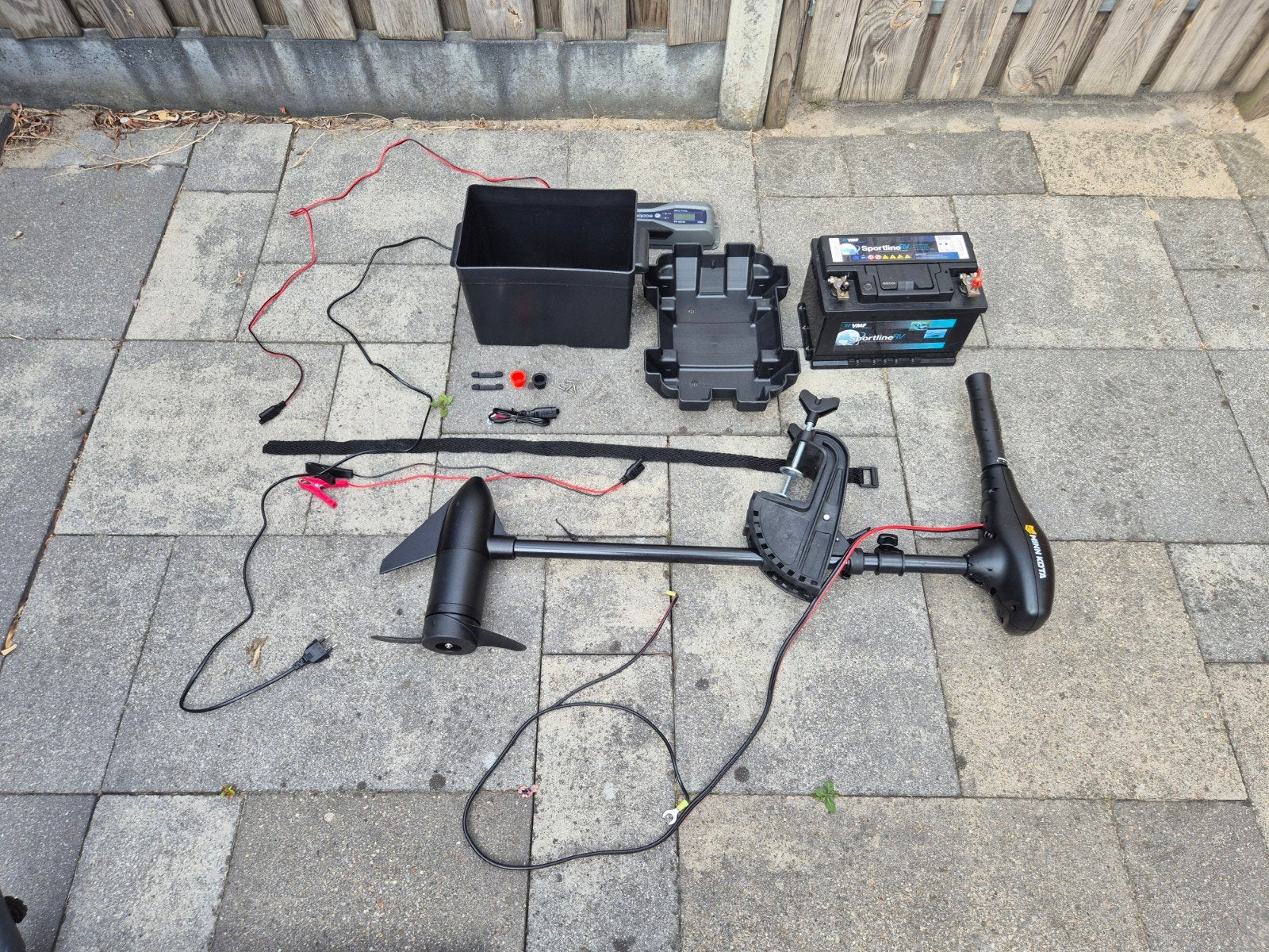 Minn Kota 30 lbs motor met 70 amper accu, Watersport en Boten, Accessoires en Onderhoud, Ophalen, Zo goed als nieuw, Motor en Techniek