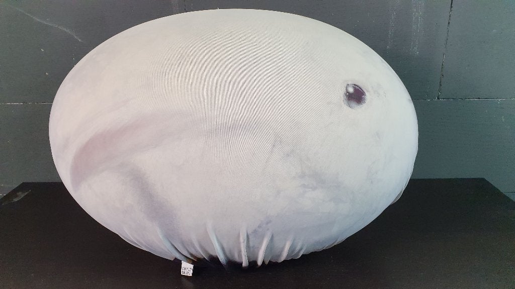 Tato Cerruti Baleri design pouf, poef, wit konijn. S32, Tweedehands verkoop, Tweedehands verkoop, Minder dan 50 cm, Gebruikt