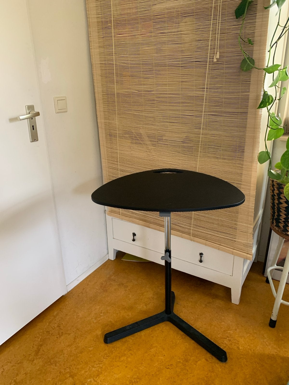 Vintage IKEA DAVE laptoptafel - Zwart, verstelbaar, Ophalen, Minder dan 55 cm, Gebruikt, Metaal of Aluminium