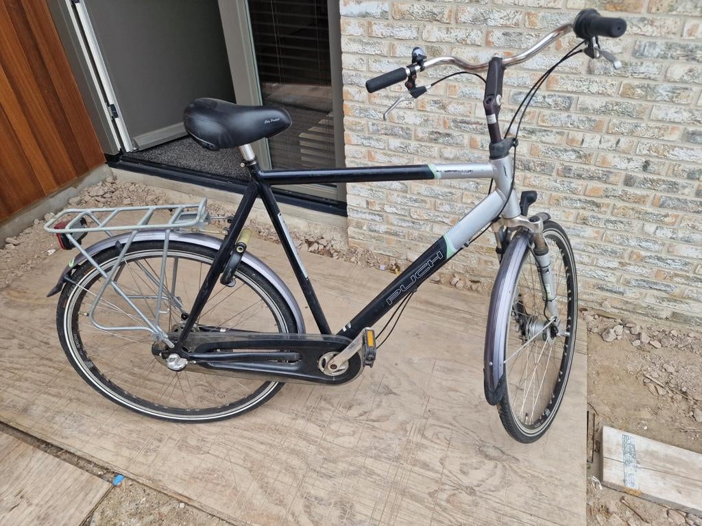 Te koop heren stadsfiets framehoogte 60 cm., Fietsen en Brommers, Gebruikt, Versnellingen, 57 tot 61 cm, Ophalen